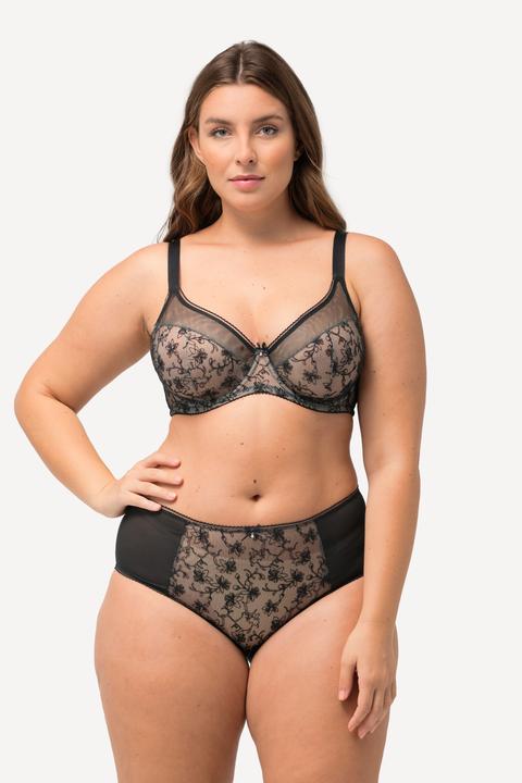 Immagine prodotto Ulla Popken Slip midi di mesh con pizzo floreale (50, 52)