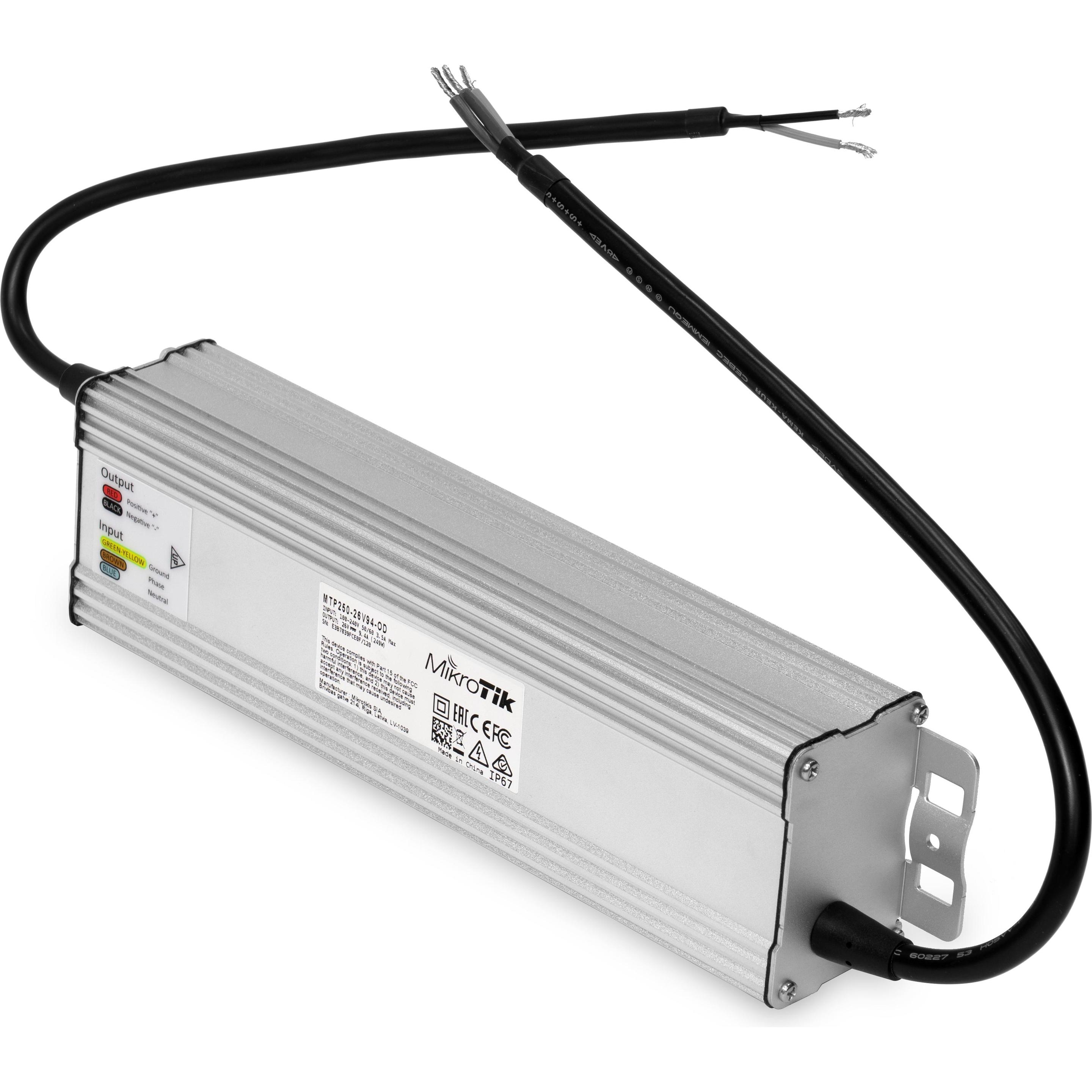 Thumbnail - MikroTik Outdoor AC/DC power supply with 26V 250W output, Notebook Ersatzteile, Silber