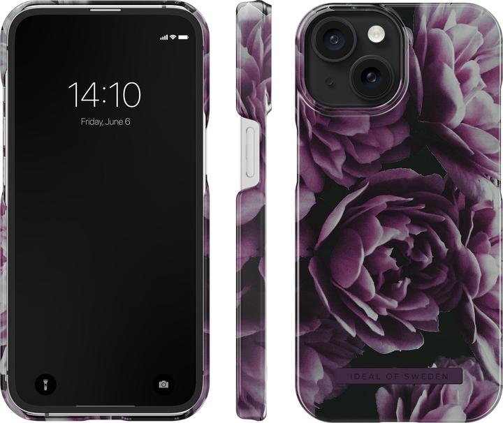 Produktbild iDeal Of Sweden iPhone 15 Case, Deep Purple Bloom (Apple iPhone 15)