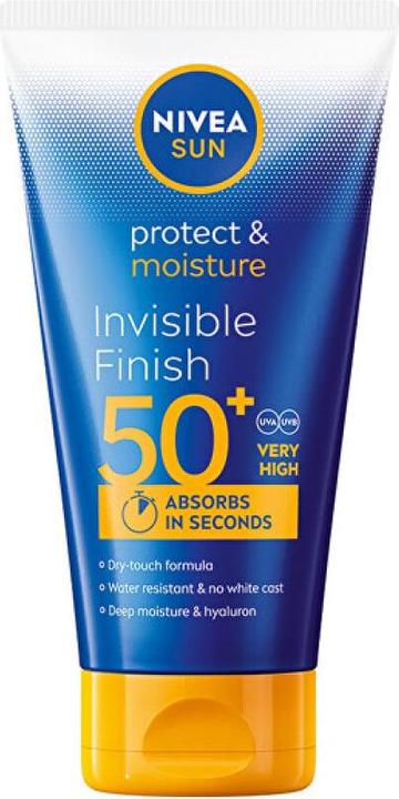 Productafbeelding NIVEA Invisible Finish Spf 50+ Sun Milk Protect & Moisture Sun Milk 150 Ml (Zonnemelk, SPF 50+, 150 ml)