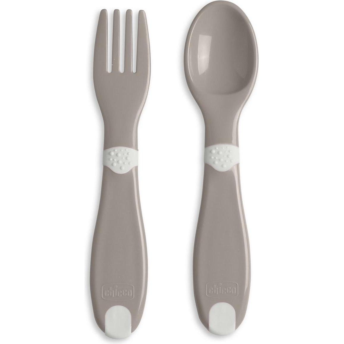 Chicco Erstes Plastikbesteck grau 12m+ (56685444)