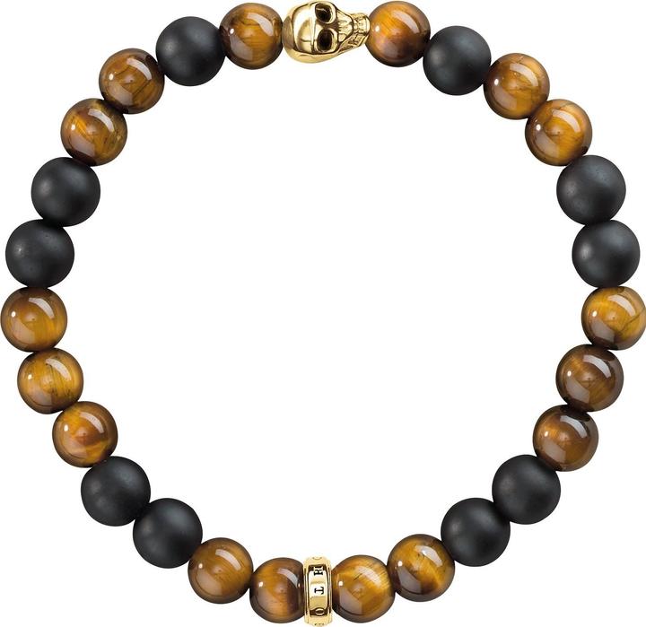 Immagine prodotto Thomas Sabo Bracciale teschio marrone (19 cm, Argento)