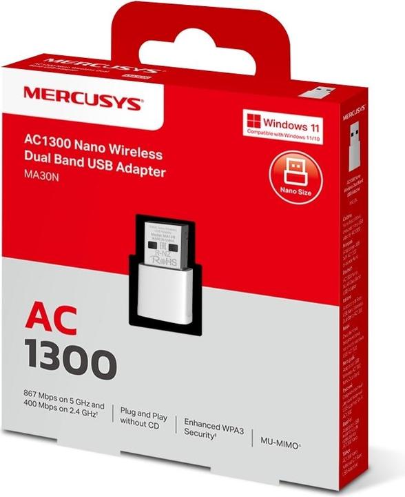 Produktbild TP-Link Adap Mercusys BT USB AC650 MA20N (USB 2.0)