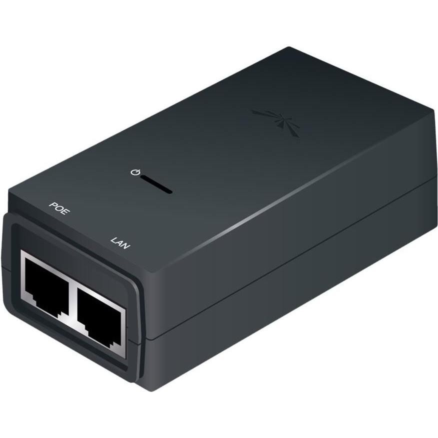 Ubiquiti Iniettore POE 24VDC 24W (PoE-in passivo a 24 V, 24 W), Iniettore PoE