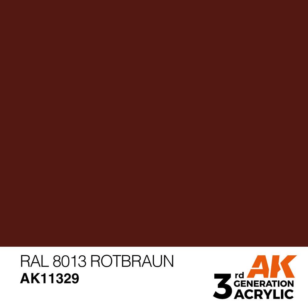 AK Interactive, Künstlerfarbe + Bastelfarbe, RAL 8013 Rotbraun (RAL 8013 Rotbraun)