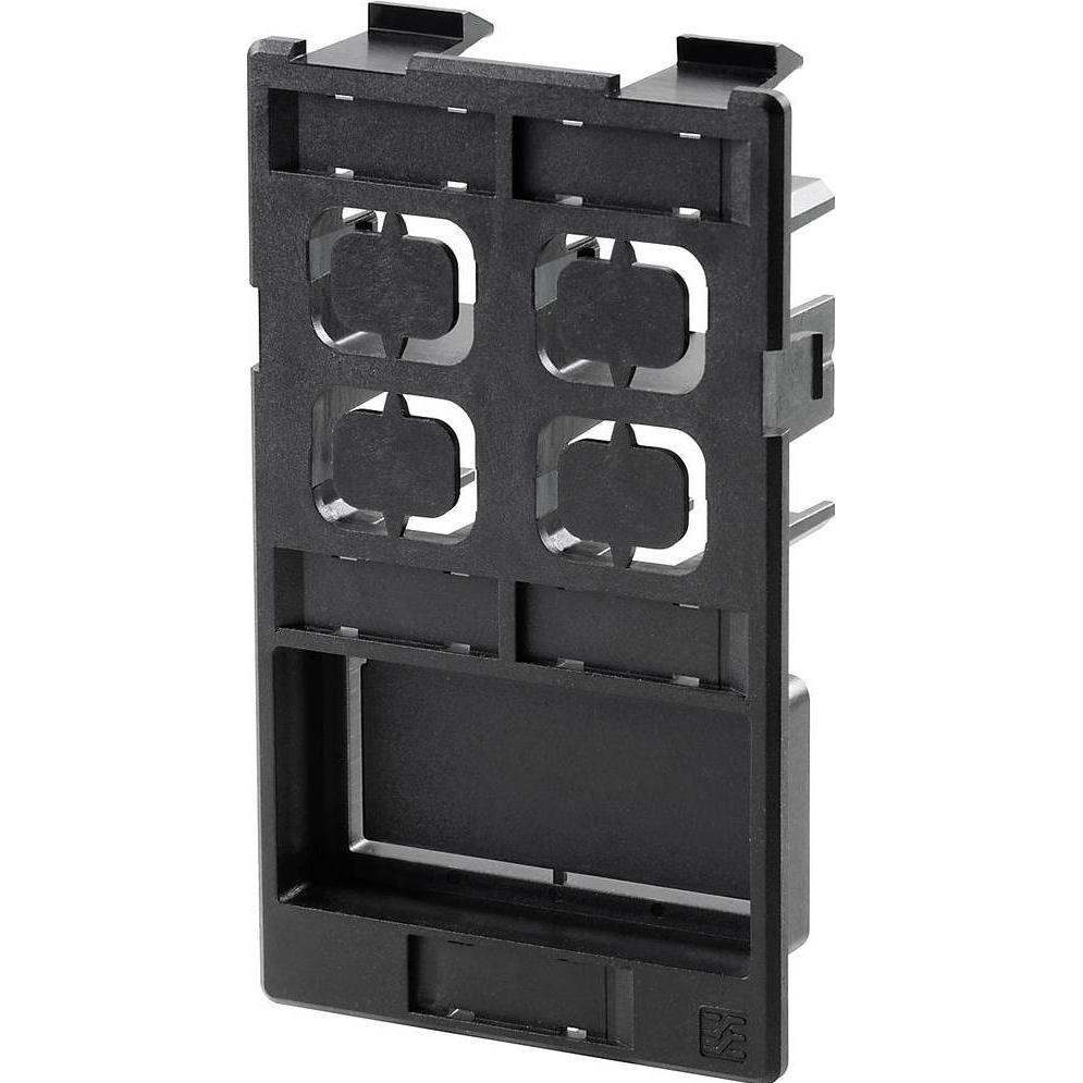 Weidmüller Insert frame, IP65 sockets power+ 4 data (Pannello anteriore), Accessori di elettronica + Alloggiamento, Nero