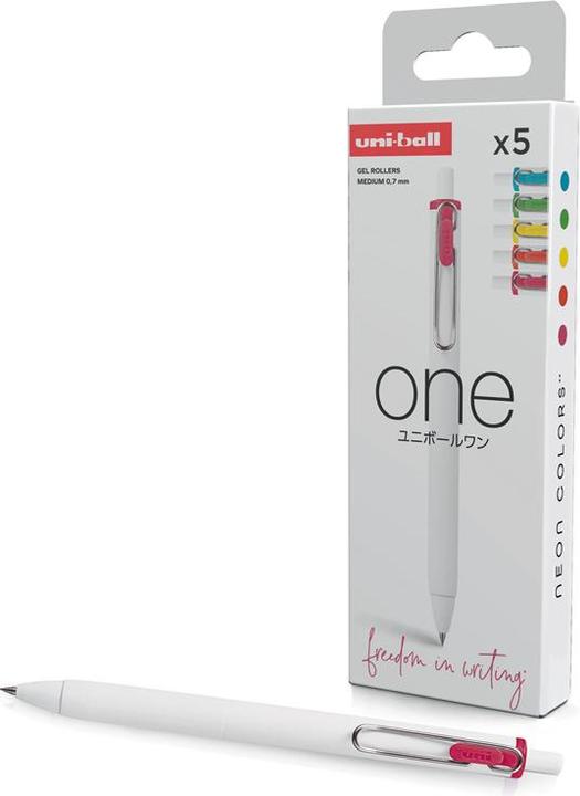 Actual product image Uni-ball Gel roller ONE (Neon Colours, 5 x)
