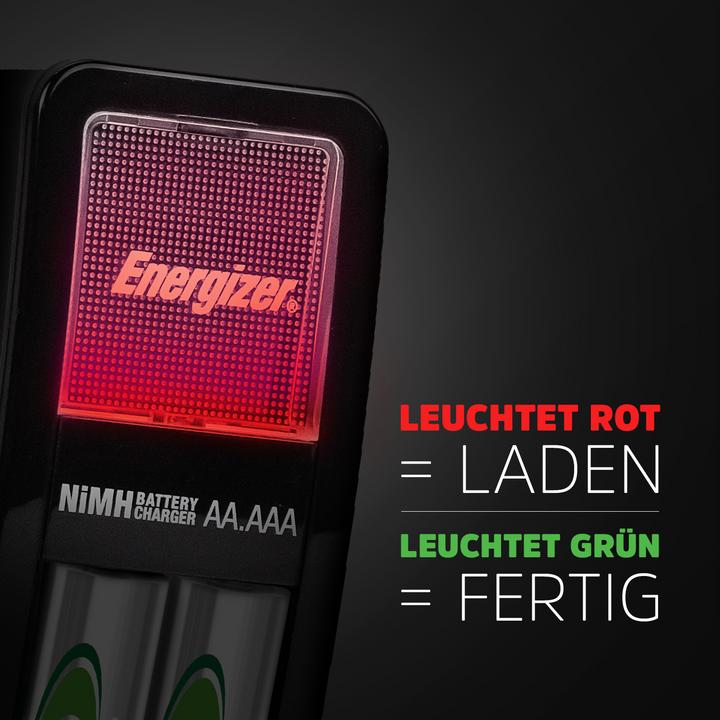 Actual product image Energizer Recharge Mini (2 pcs., AA, 2000 mAh, Battery + charger)