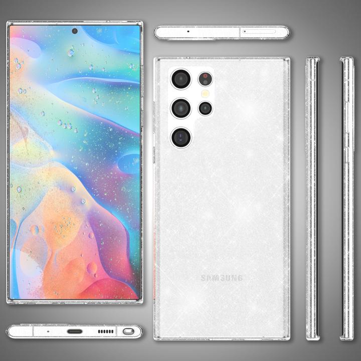 Produktbild Nalia Klare Glitzer Silikon Handyhülle (Samsung Galaxy S22 Ultra)