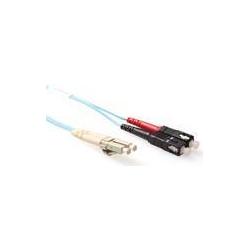 Thumbnail - ACT 20 meter LSZH Multimode 50/125 OM3 fiber patch cable duplex with LC and SC connectors (20 m), Netzwerkkabel
