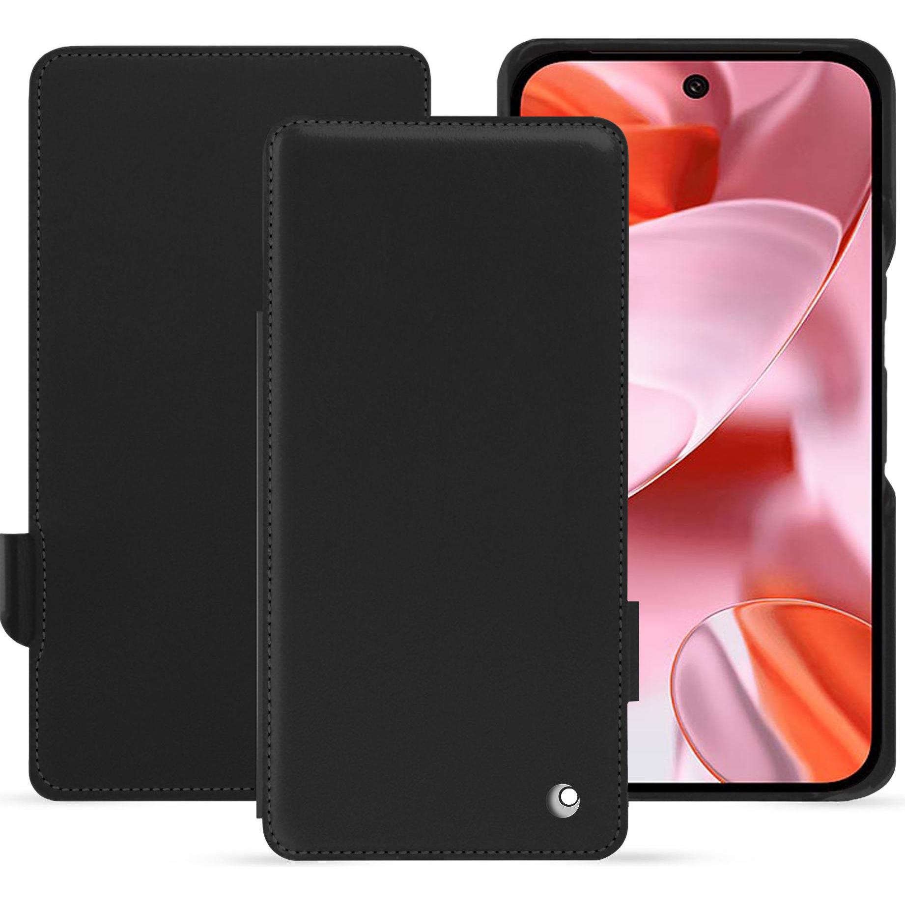 Noreve Lederschutzhülle horizontal (Google Pixel 9), Smartphone Hülle, Schwarz