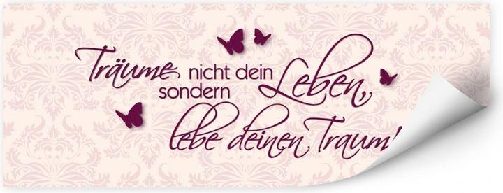 Immagine prodotto Trenddeko Non sognare la tua vita... Bacca (80 x 30 cm, 100 x 40 cm, 120 x 50 cm)