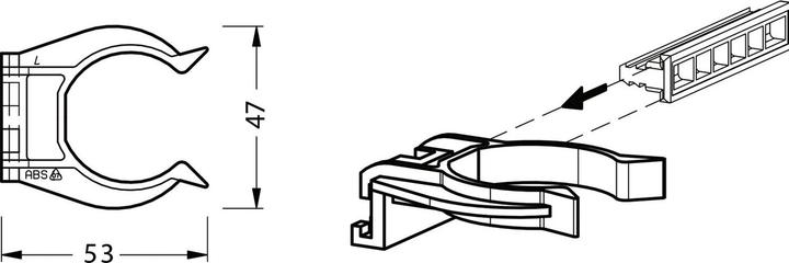 Actual product image Camar Unico plinth trim clip, plastic plinth foot trim black (1 pcs.)