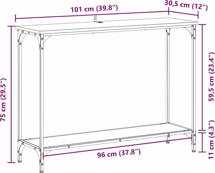 Produktbild vidaXL Konsolentisch (30.50 x 30.50 x 75 cm)