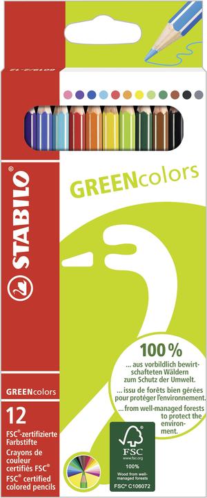 Produktbild STABILO GREENcolors Buntstift (Mehrfarbig, 12 x)