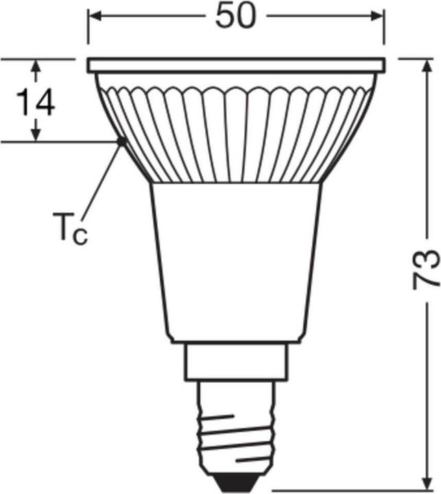 Actual product image Ledvance LED PAR16 350lm 4,5W/827 (50W) E14 (E14, 4.50 W, 350 lm, 1 x, F)