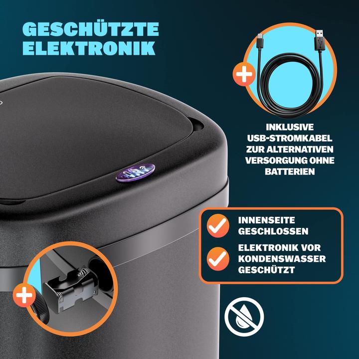 Actual product image Monzana Poubelle automatique avec capteur 50 L (50 l)