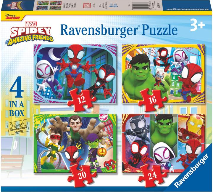 Produktbild Ravensburger Puzzle 4 in einer Box - Spidey (12 Teile)