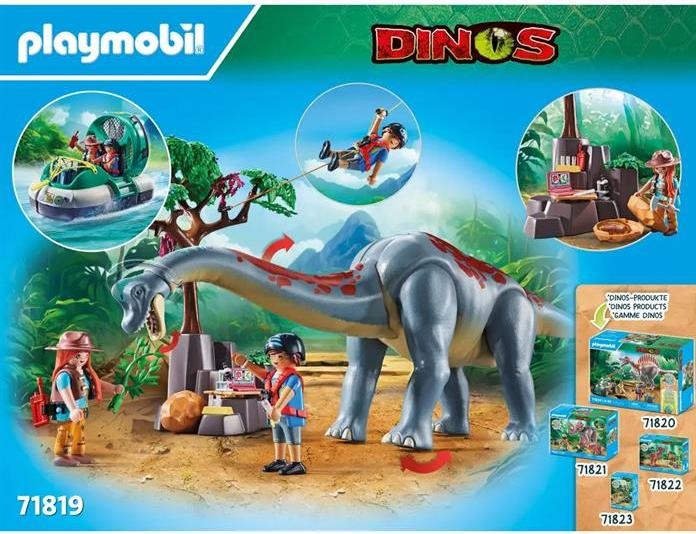 Produktbild Playmobil Brachiosaurus-Begegnung mit Luftkissenboot (71819, Playmobil Dinos)
