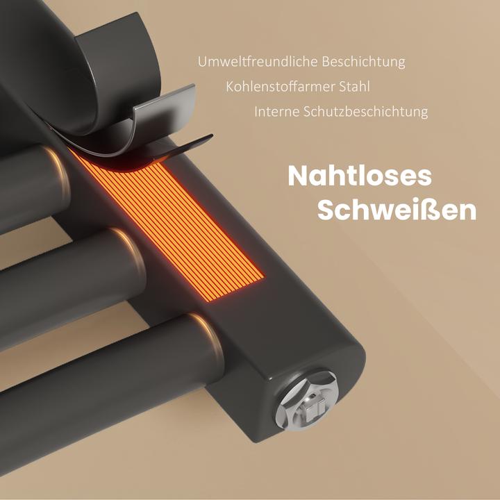 Produktbild Emke Elektrischer Badheizkörper, Badheizung Elektrisch, Anthrazit 75x60cm 300Watts