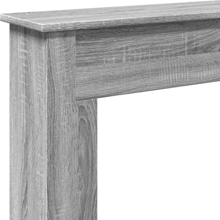 Produktbild vidaXL Kaminumrandung Kaminkonsole Dekokamin Kaminsims Kaminattrappe Grau Sonoma