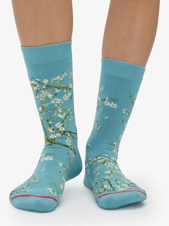 Actual product image MuseARTa Vincent van Gogh Socks - Blossoming Almond Blossoms (Single pack, 36 - 40)