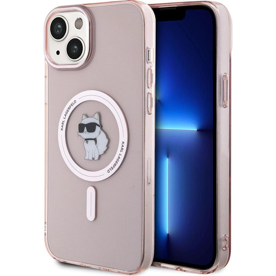 Karl Lagerfeld KLHMP15MHFCCNOP iPhone 15 Plus 6.7" różowy/pink hardcase IML Choupette MagSafe (Apple iPhone 15 Plus), Sm...