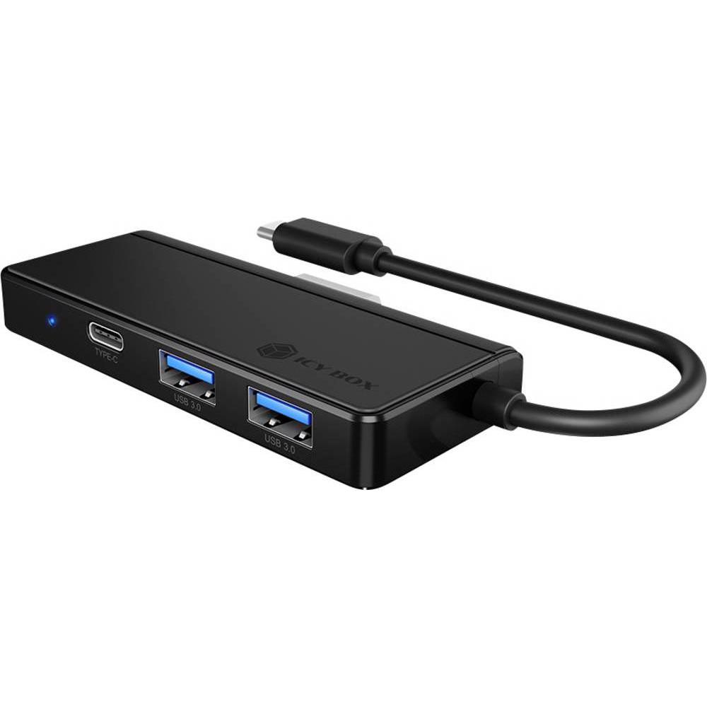 Icy Box IB-HUB1423CR-C3 (USB-C, 3 Ports), Dockingstation + USB Hub, Schwarz