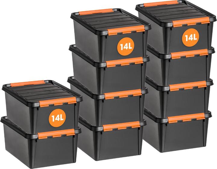 Produktbild Smartstore Aufbewahrungsbox PRO 15, 14 Liter, schwarz (30 cm, 14 l, 1x)