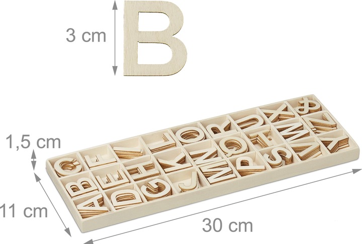 Immagine prodotto Relaxdays Set lettere-in-legno
