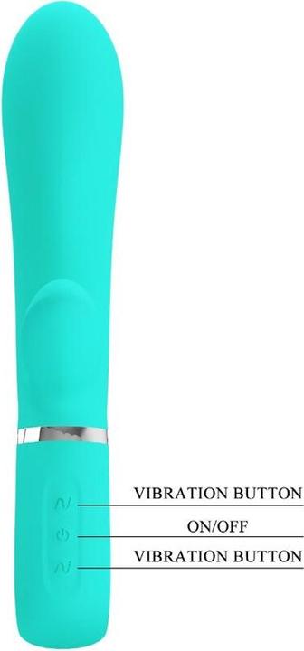 Actual product image Pretty Love Thomas Multifunctional G-Spot Vibrator Aqua Green