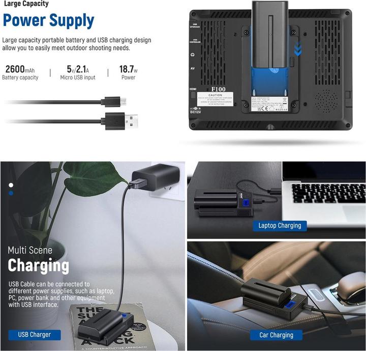 Actual product image Neewer F100N (7", HD)