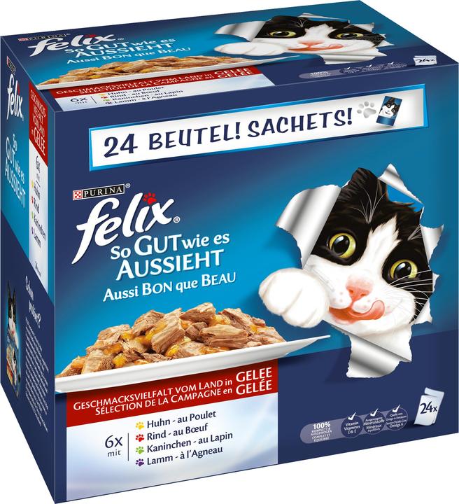 Immagine prodotto Felix Per quanto sia buona come sembra 24x100g carni assortite (Adulto, 24 pz., 100 g)