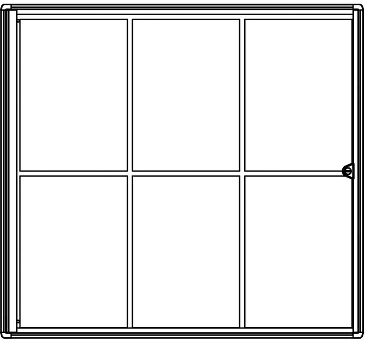 Actual product image Maul Display case, outer depth 27 mm (Whiteboard, 65.5 x 71 cm)