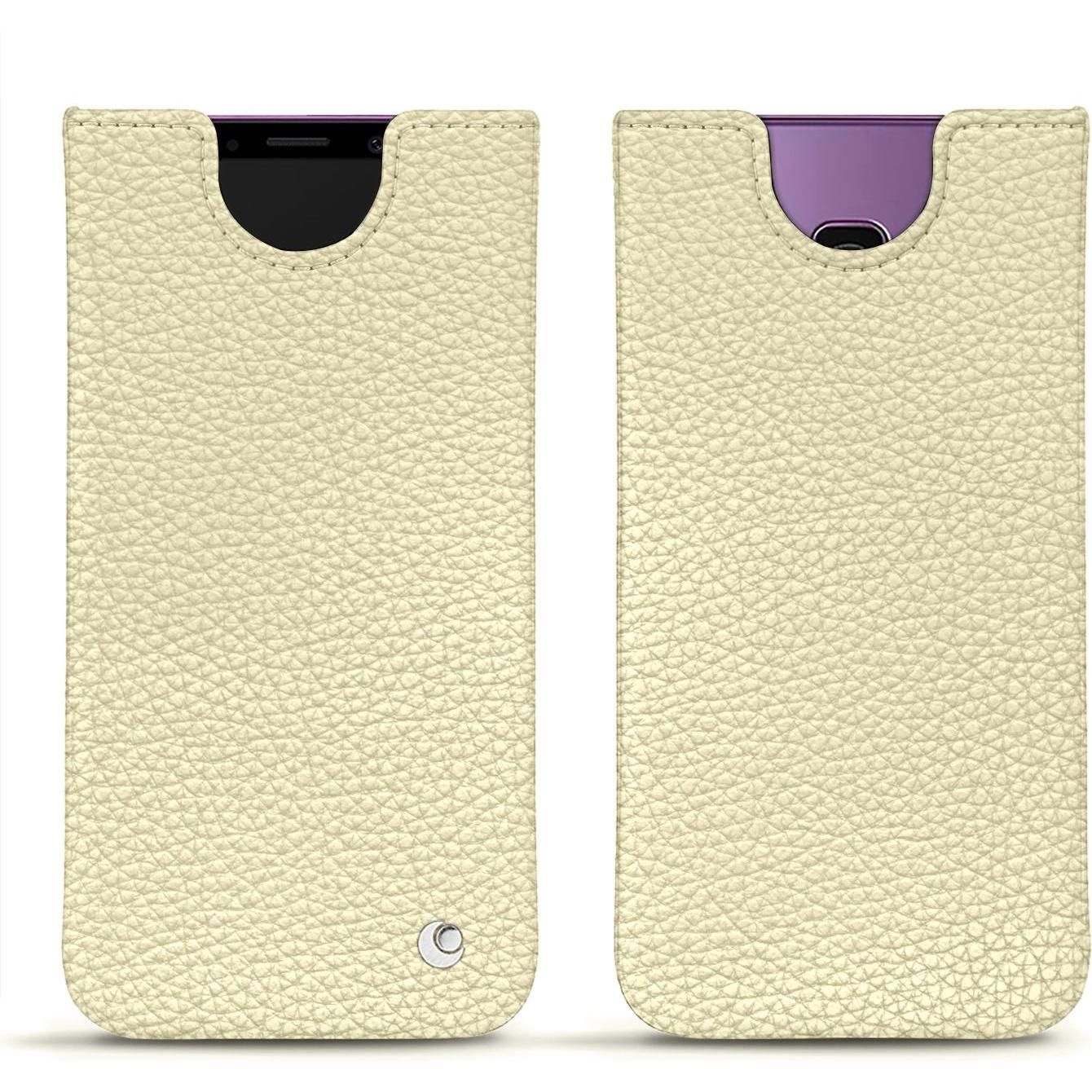 Noreve Lederschutzhülle (Samsung Galaxy S9+), Smartphone Hülle, Weiss