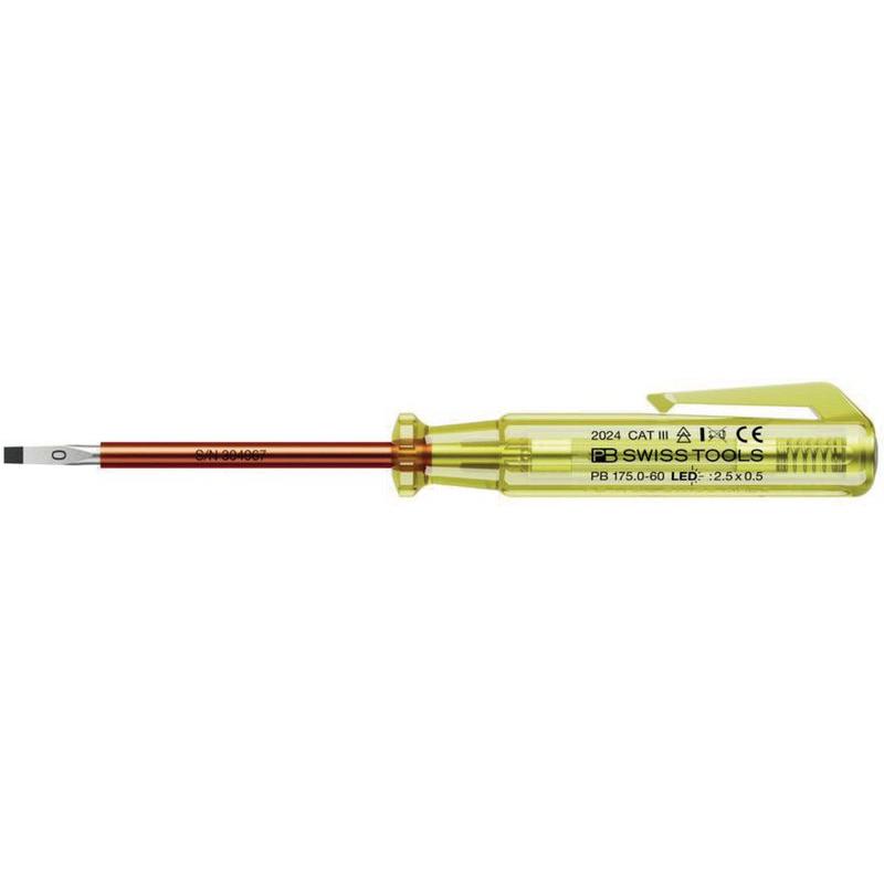 PB Swiss Tools, Schraubenzieher, Spannungsprüfer PB 175 (Schlitz)