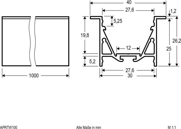 Immagine prodotto EVN-Lichttechnik Profilo in alluminio