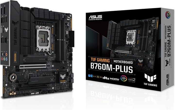 Image du produit ASUS MB TUF GAMING B760M-PLUS (Intel,1700,DDR5,mATX) (LGA 1700, Intel B760, mATX)