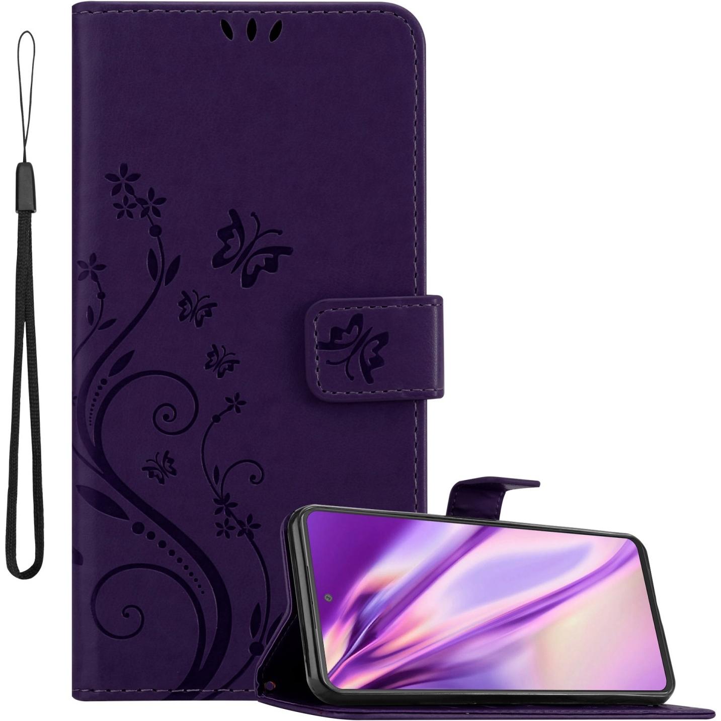 Thumbnail - Cadorabo Flower Book Hülle für Samsung Galaxy A53 5G (Samsung Galaxy A53 5G), Smartphone Hülle, Violett