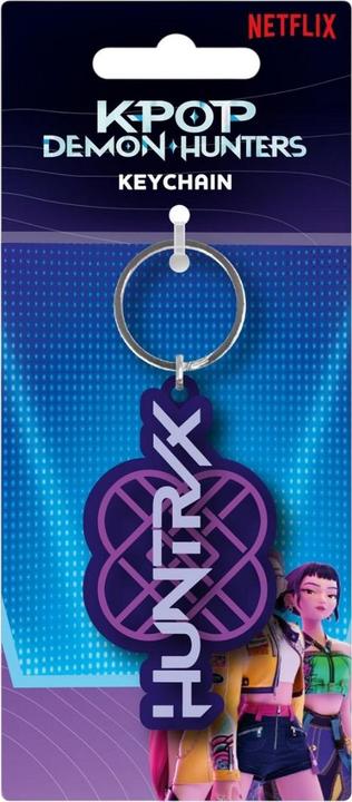 Actual product image K-Pop Demon Hunters Huntrix Logo PVC Keyring