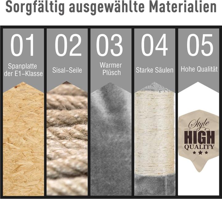 Immagine prodotto PawHut Sabrina (170 cm, Grigio beige)