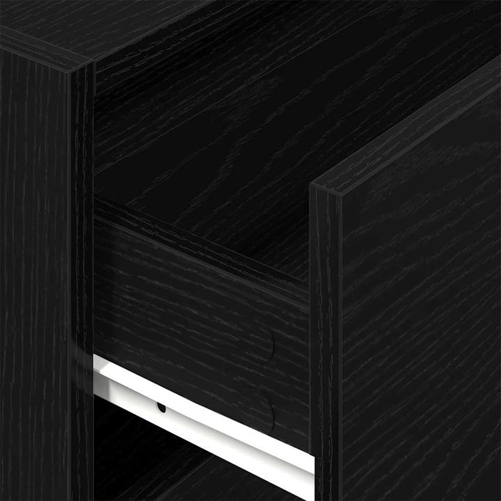 Produktbild VidaXL Schrank mit 2 Schubladen Schwarz Eichen-Optik 60x31x40 cm (60 x 31 x 40 cm)