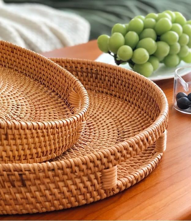 Produktbild Dudoplatz Rundes Serviertablett aus Rattan