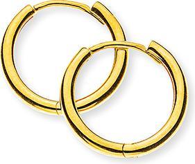 Immagine prodotto Natsumi Schmuck Orecchini a cerchio in oro giallo 18K/750 Ø 14,8 mm rotondi (Oro giallo 750/18 K Oro giallo)