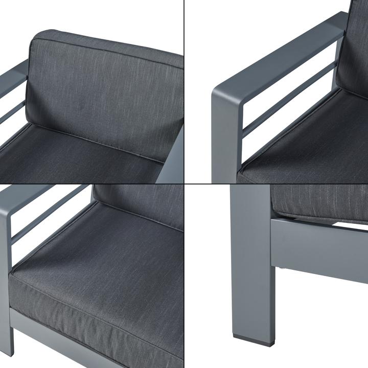 Actual product image Casa.Pro Outdoor armchair set with table Avise 3-piece aluminium