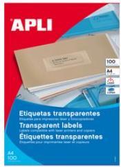 Actual product image Apli Weatherproof labels, 210 x 297 mm, transparent