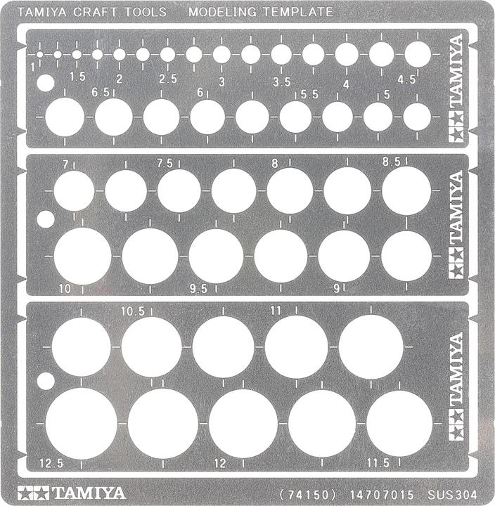 Actual product image Tamiya Modeling circle template 25