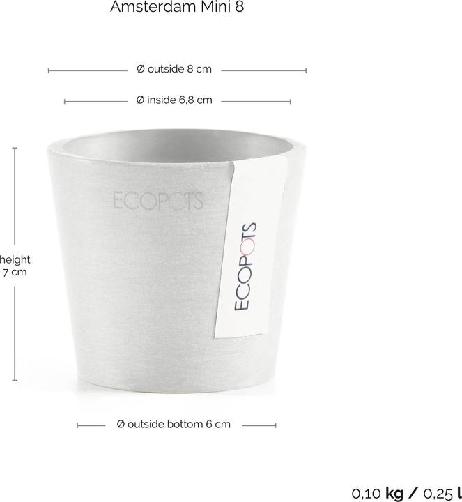 Actual product image Ecopots Amsterdam Mini (8 x 7 cm)