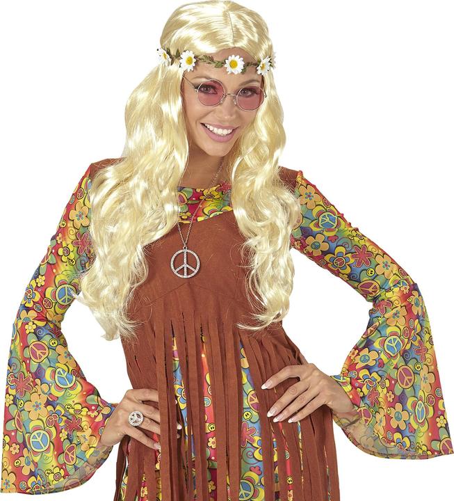 Produktbild Widmann Blonde Perücke für Damen mit Blumenstirnband