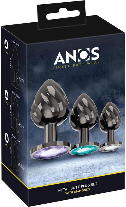 Actual product image Anos Metal butt plug set